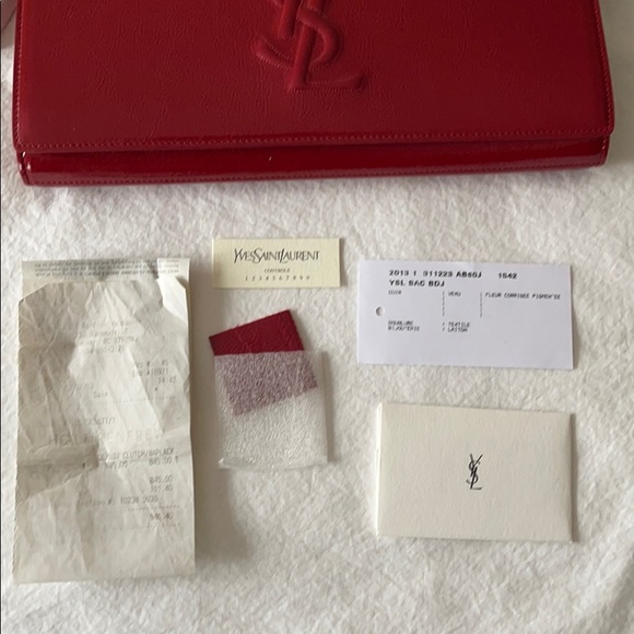 YSL ❌SOLD ❌red clutch authentic ! - Picture 5 of 11